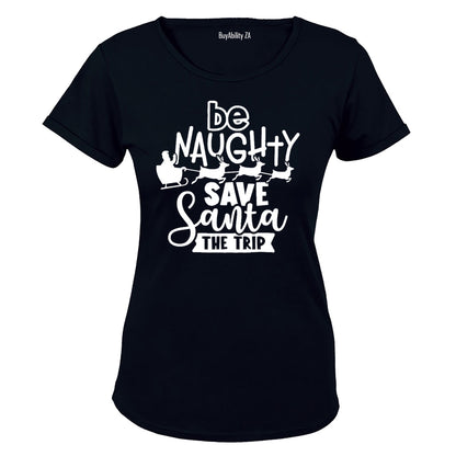 Save Santa The Trip! - Christmas - Ladies - T-Shirt