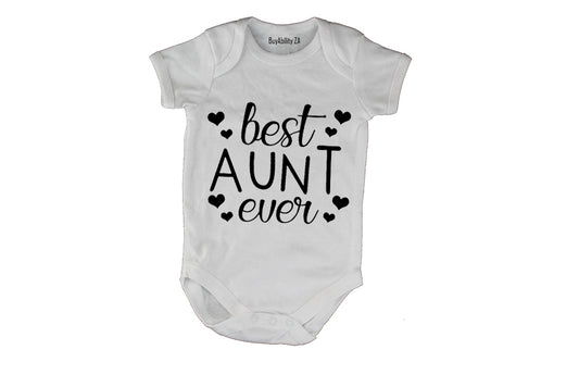 Best Aunt Ever - Hearts - Baby Grow