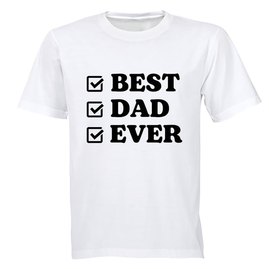 Best Dad Ever - Checked - Adults - T-Shirt - BuyAbility South Africa