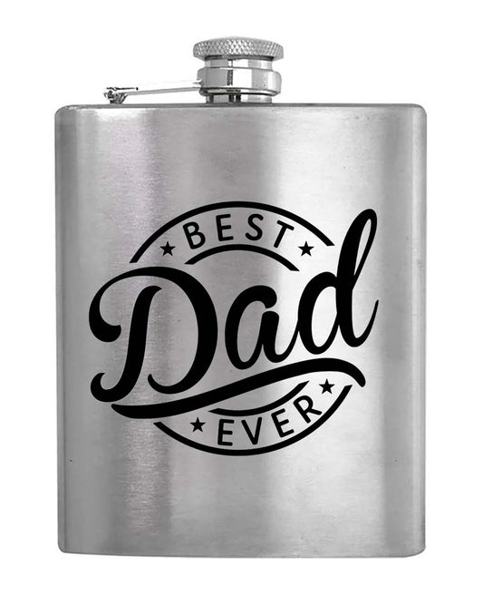 Best Dad Ever - Circular - Hip Flask