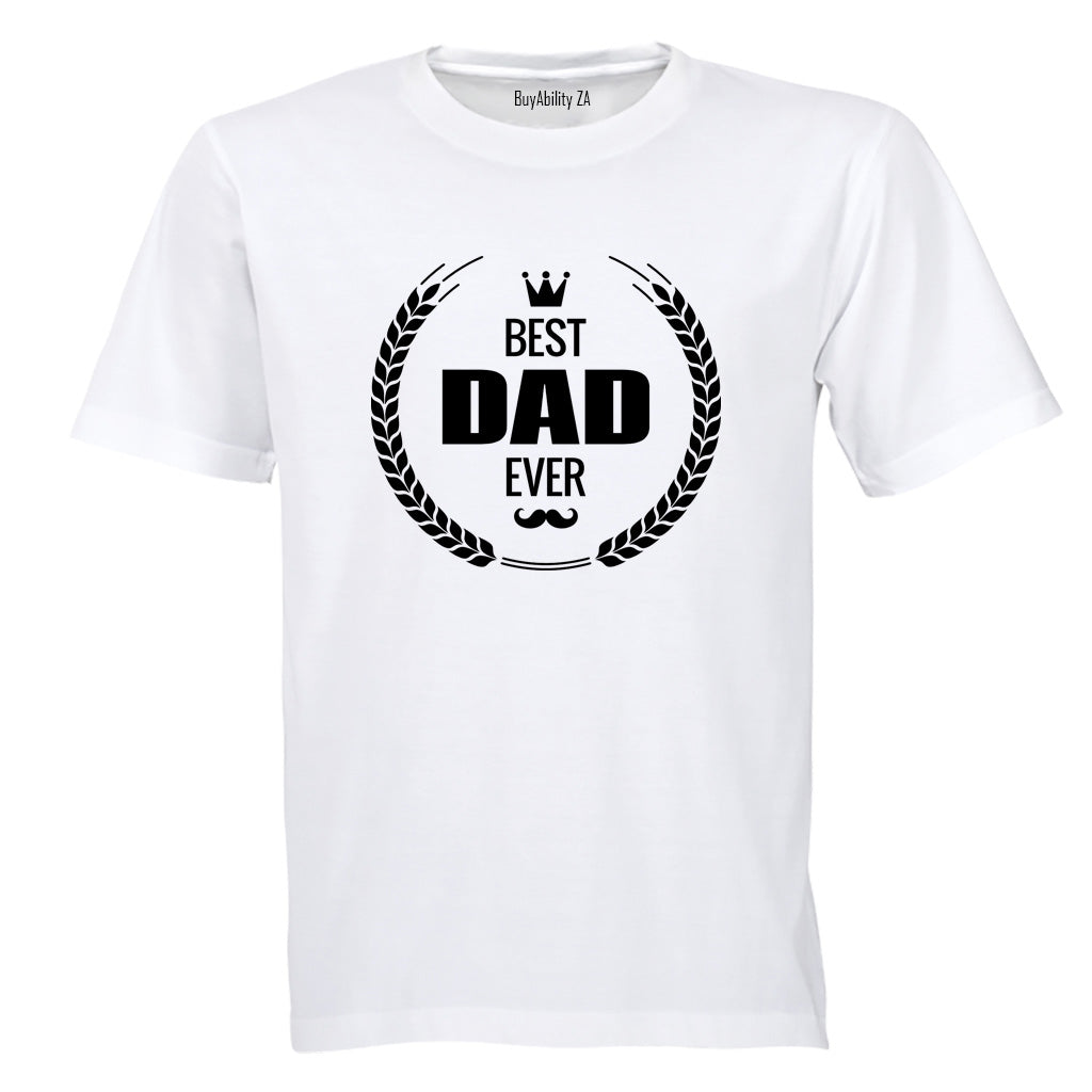 Best Dad Ever - Wreath- Adults - T-Shirt