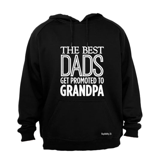 Best Dads Get Promoted to Grandpa - Hoodie - BuyAbility South Africa