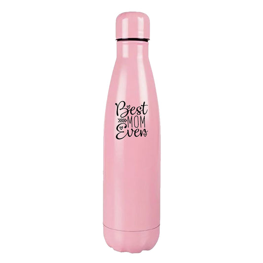 Best Mom Ever - 500ml Pink Stainless Steel Bottle