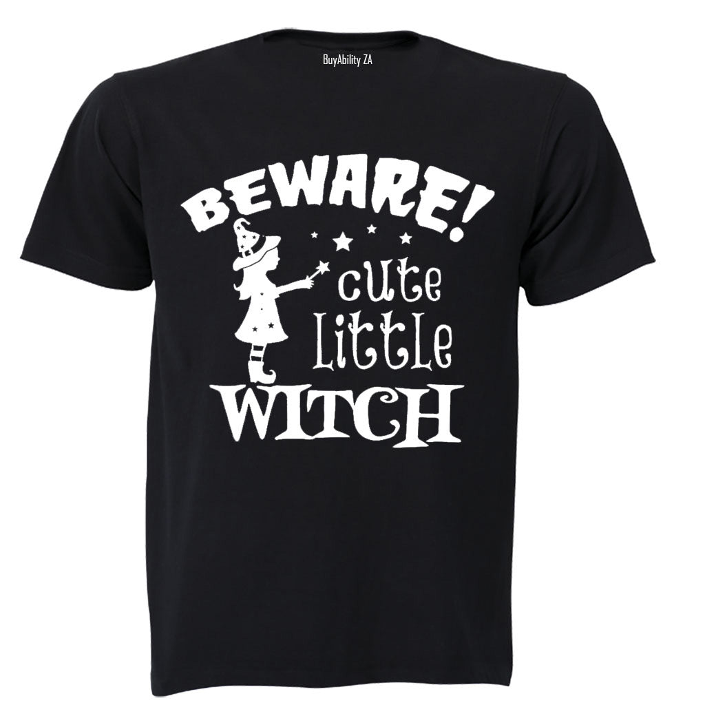 Beware, Cute Little Witch - Halloween - Kids T-Shirt