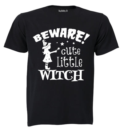 Beware, Cute Little Witch - Halloween - Kids T-Shirt