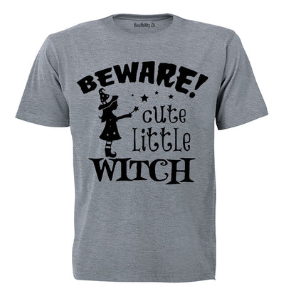 Beware, Cute Little Witch - Halloween - Kids T-Shirt