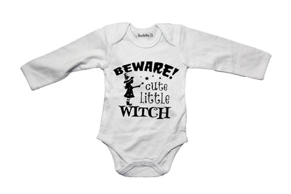 Beware, Cute Little Witch - Halloween - Baby Grow