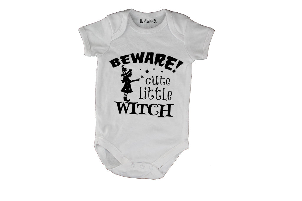 Beware, Cute Little Witch - Halloween - Baby Grow