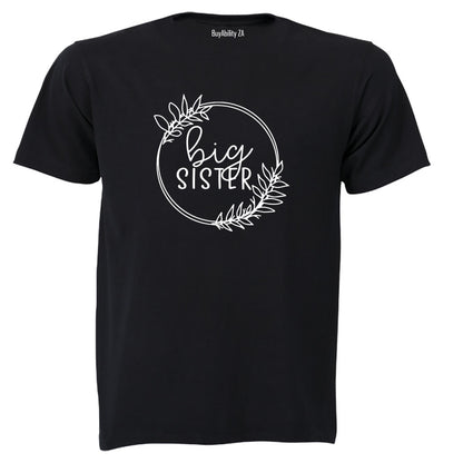 Big Sister - Circular Wreath - Kids T-Shirt