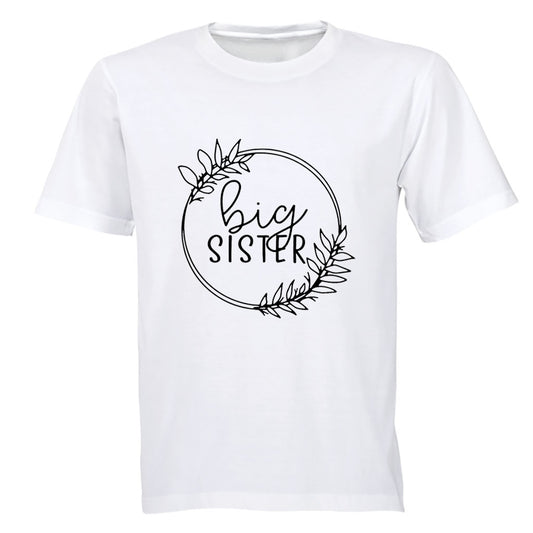 Big Sister - Circular Wreath - Kids T-Shirt - BuyAbility South Africa