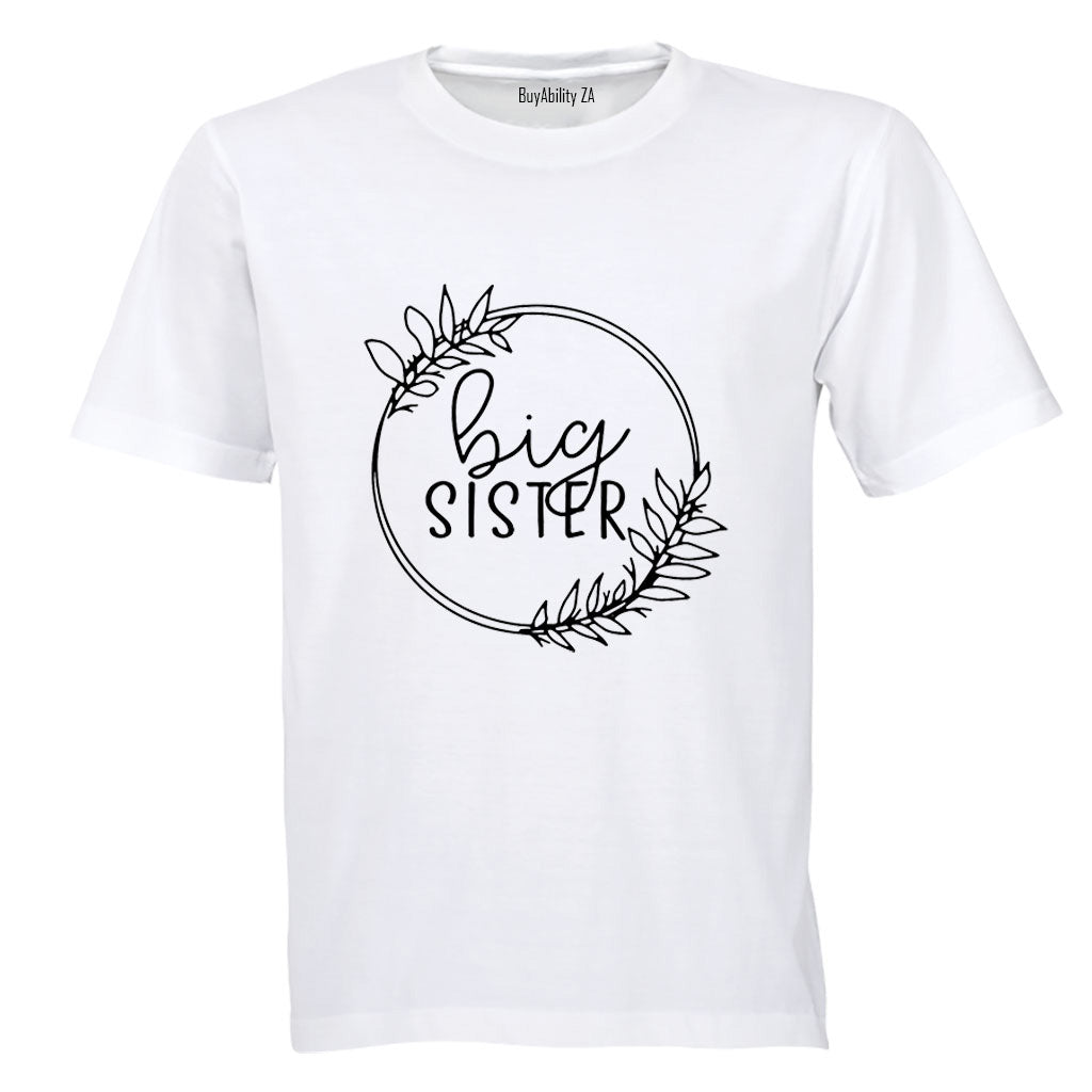 Big Sister - Circular Wreath - Kids T-Shirt