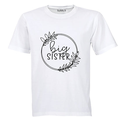 Big Sister - Circular Wreath - Kids T-Shirt