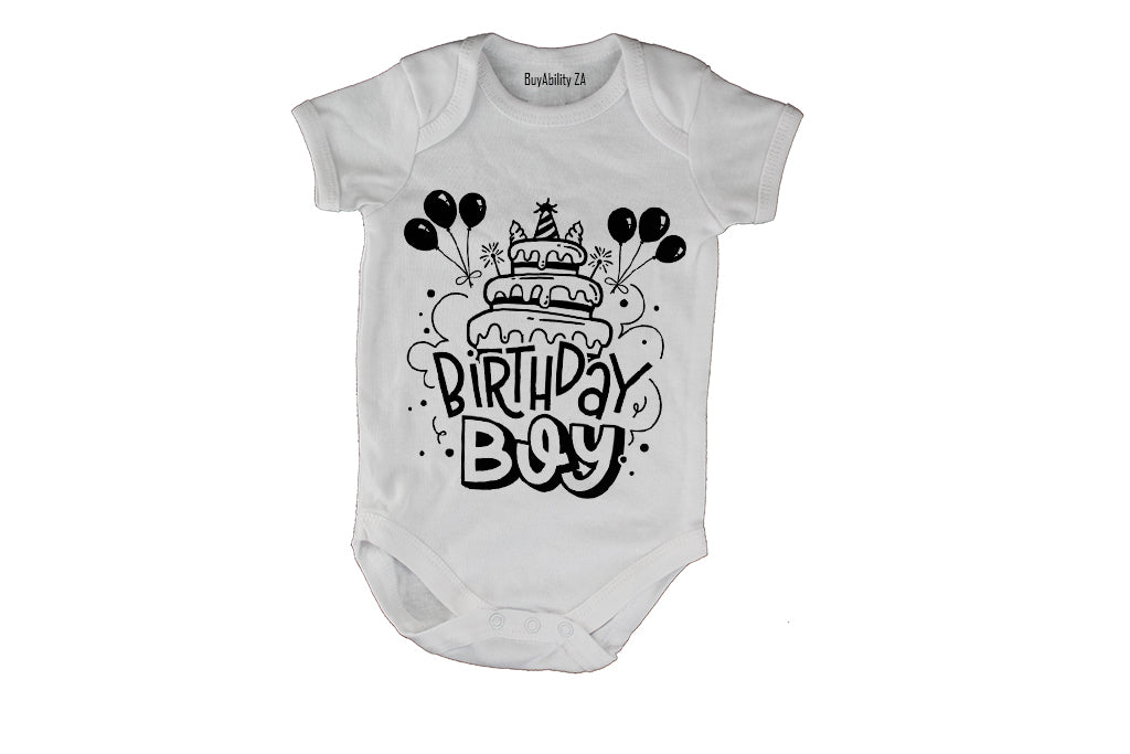 Birthday Boy - Cake - Baby Grow - BuyAbility South Africa