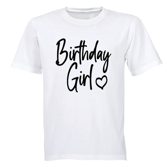 Birthday Girl - Love Heart - Kids T-Shirt - BuyAbility South Africa