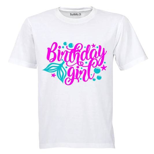 Mermaid Birthday Girl - Kids T-Shirt