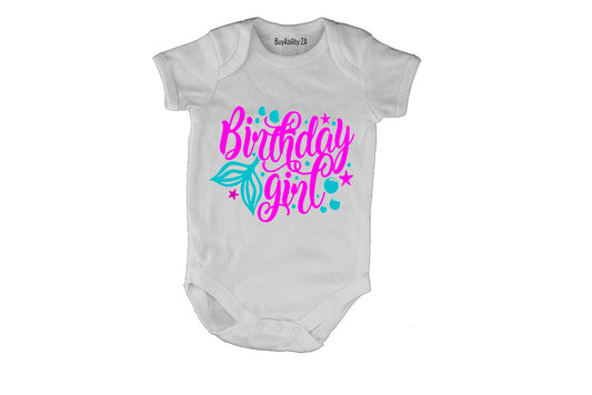 Mermaid Birthday Girl - Baby Grow