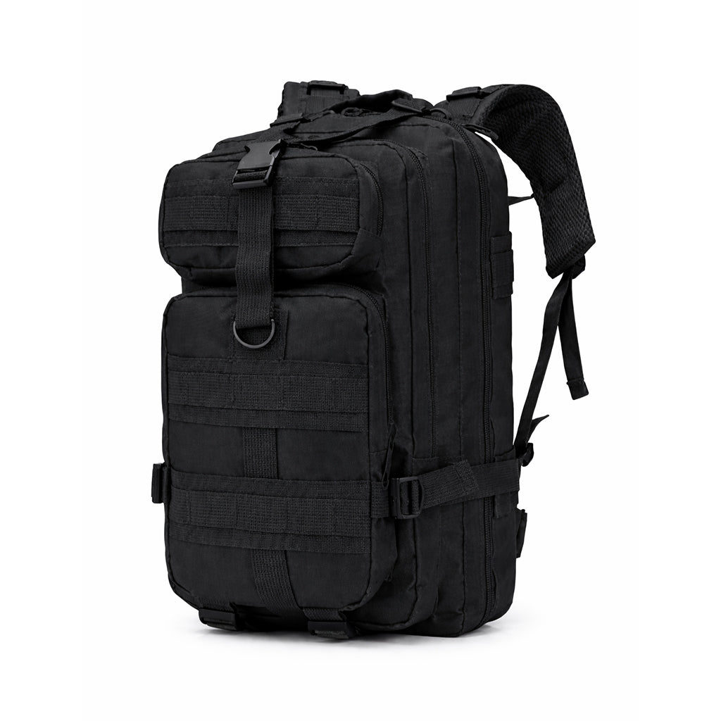 Multi-Compartment Tactical Backpack - 25L - Black