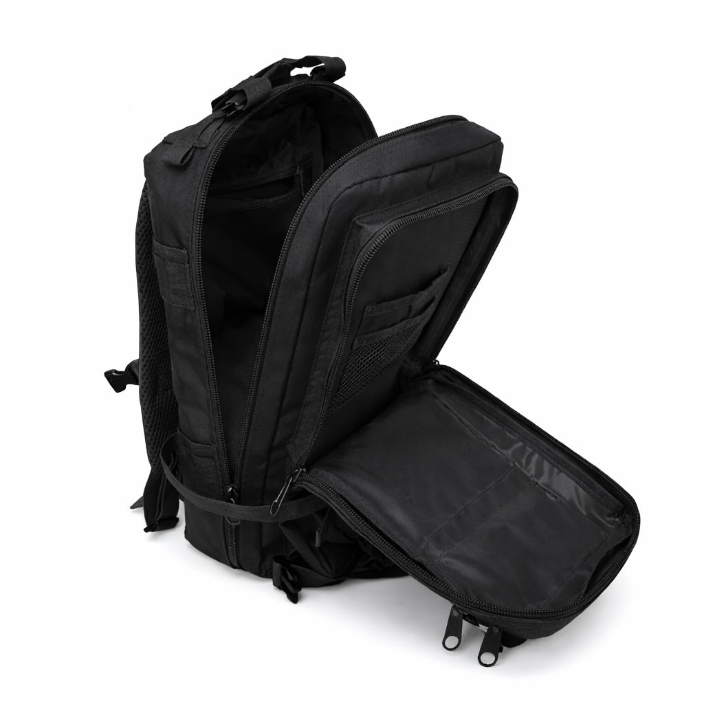 Multi-Compartment Tactical Backpack - 25L - Black