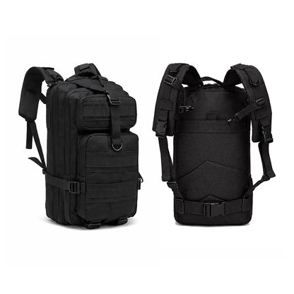 Multi-Compartment Tactical Backpack - 25L - Black