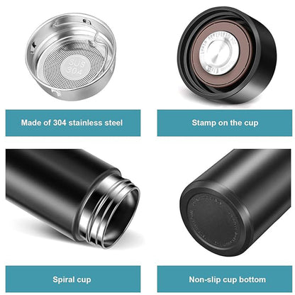 Smart Water Bottle Stainless Steel Vacuum Thermo Flask Traveling Cup 500ml