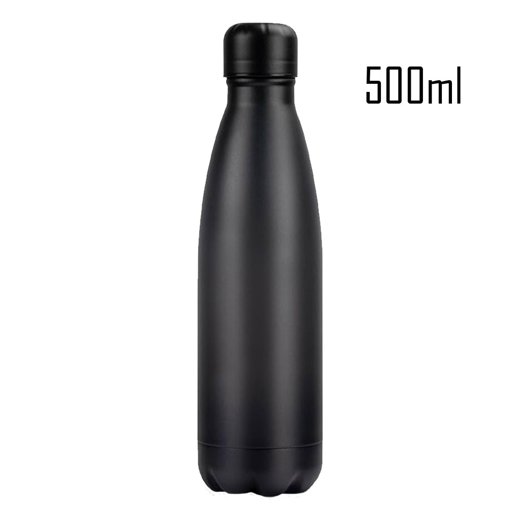 Super Dad - 500ml Black Stainless Steel Bottle