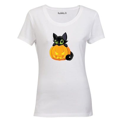 Black Cat - Halloween - Ladies - T-Shirt