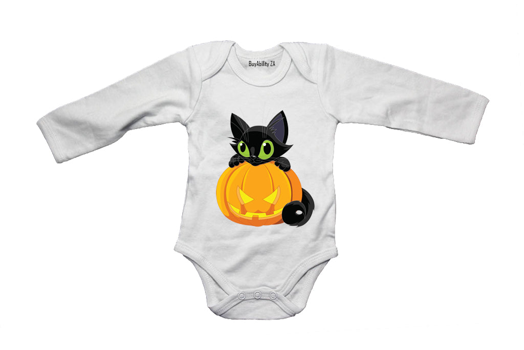 Black Cat - Halloween - Baby Grow