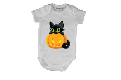 Black Cat - Halloween - Baby Grow