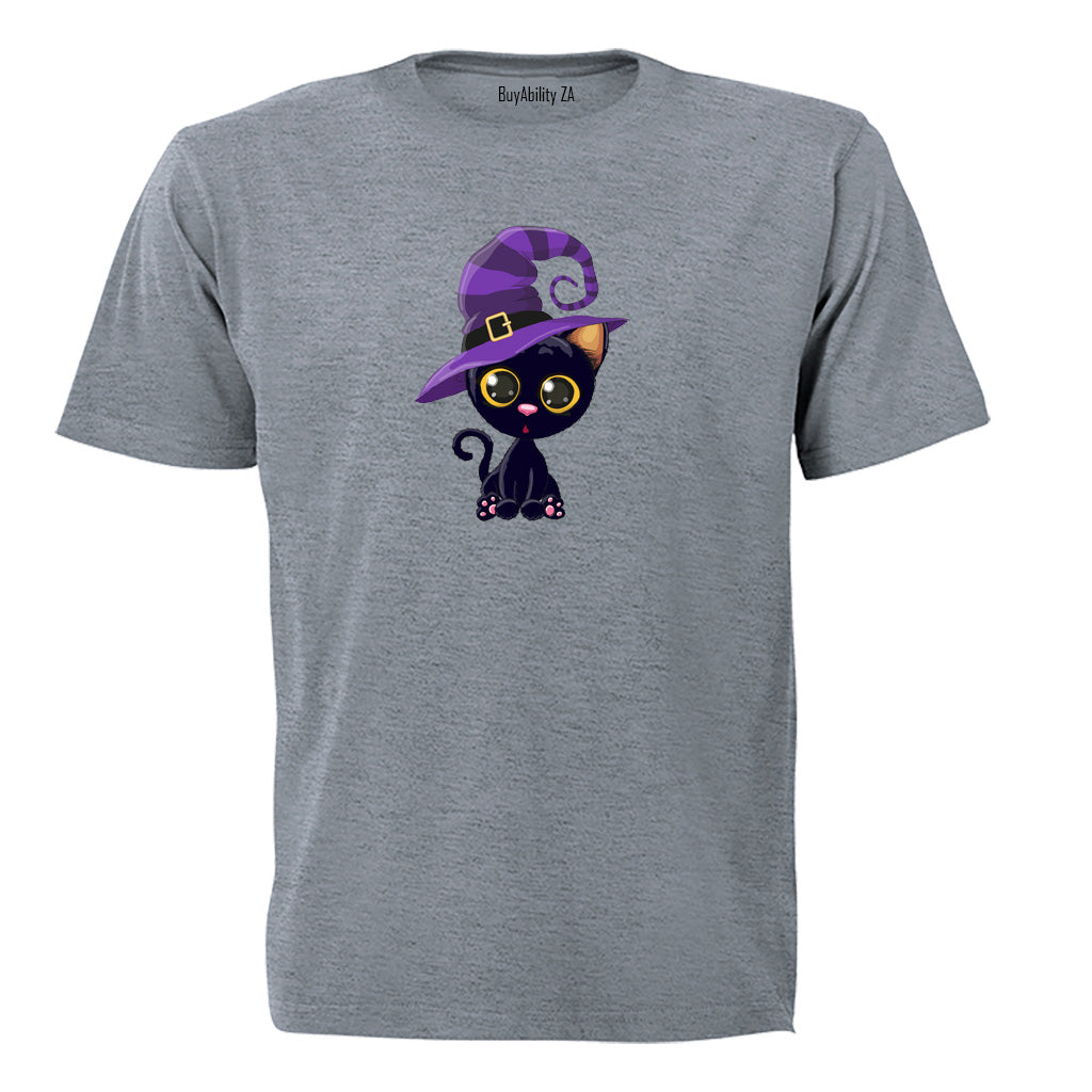 Black Cat - Hat - Halloween  - Kids T-Shirt