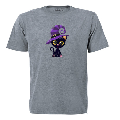 Black Cat - Hat - Halloween  - Kids T-Shirt
