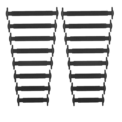 Black Silicone Elastic No Tie Shoe Laces - BuyAbility