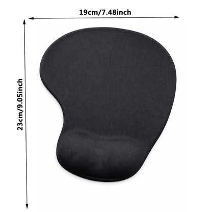 Black Ergonomic Mouse Pad with Wrist Support - BuyAbility