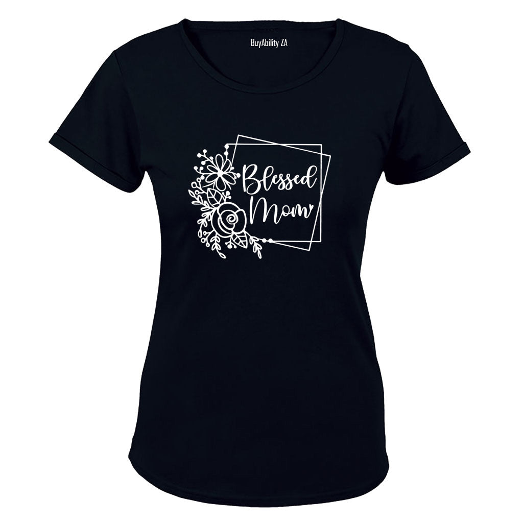 Blessed Mom - Square - Ladies - T-Shirt