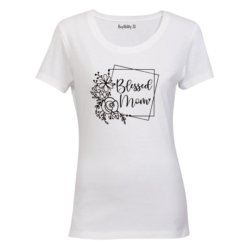 Blessed Mom - Square - Ladies - T-Shirt