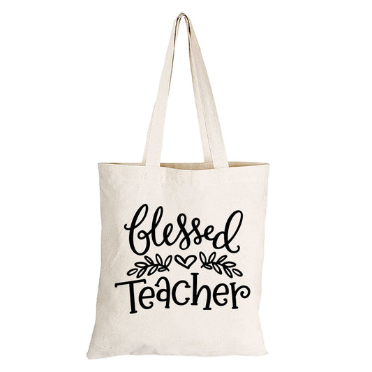 Blessed Teacher - Eco-Cotton Natural Fibre Bag