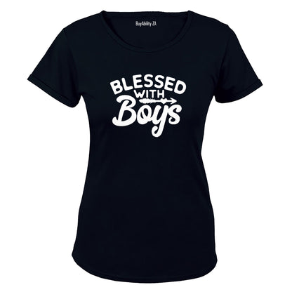 Blessed with Boys - Ladies - T-Shirt