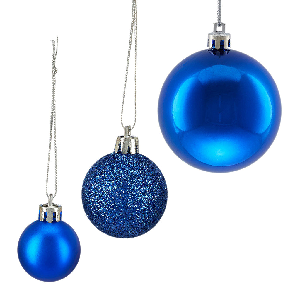 10pc Christmas Bauble - 6cm - BLUE