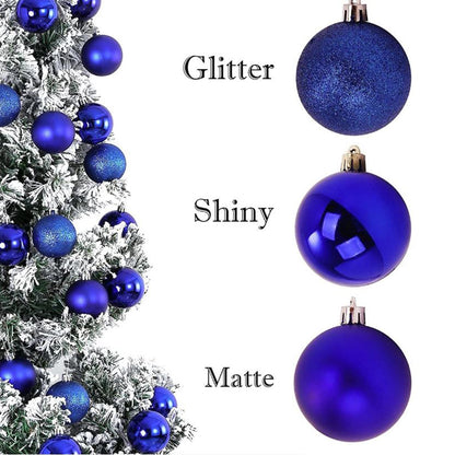 10pc Christmas Bauble - 6cm - BLUE