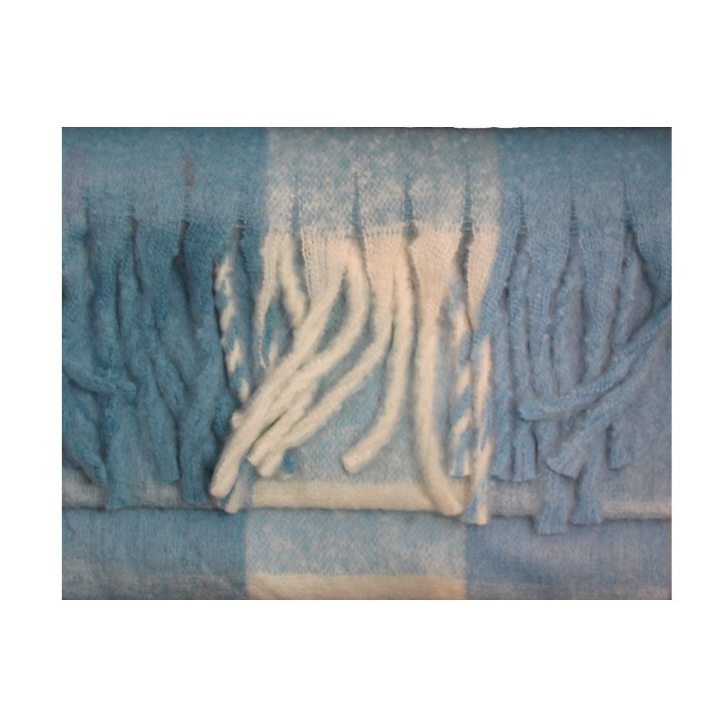 Blue & White Soft Pashmina Scarf