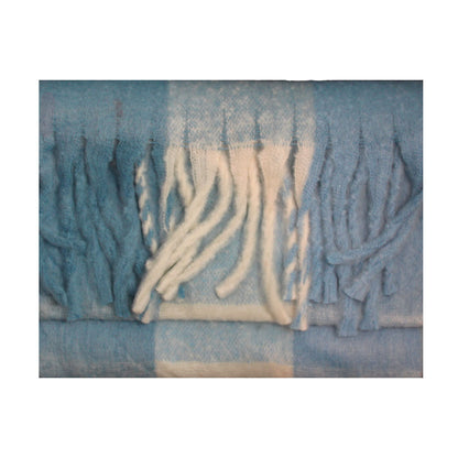 Blue & White Soft Pashmina Scarf