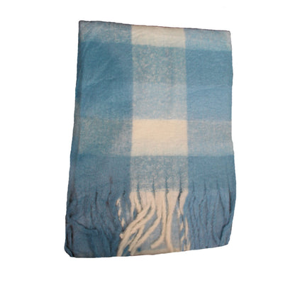 Blue & White Soft Pashmina Scarf