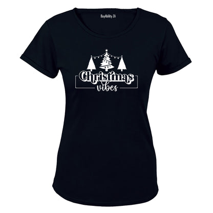 Bold Christmas Vibes Trees - Ladies - T-Shirt