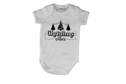 Bold Christmas Vibes Trees - Baby Grow