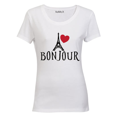 Bonjour - Eiffel Tower - Ladies - T-Shirt