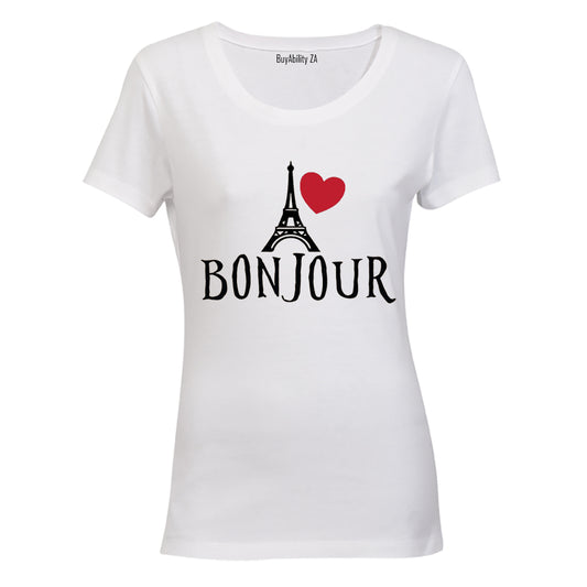 Bonjour - Eiffel Tower - Ladies - T-Shirt