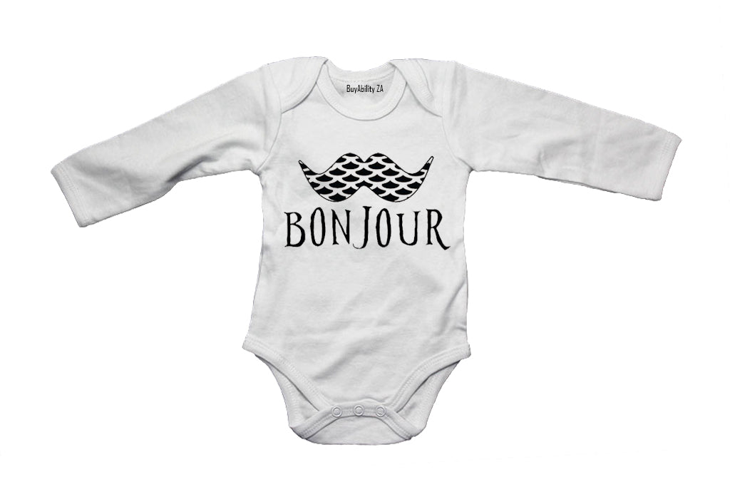 Bonjour - Mustache - Baby Grow