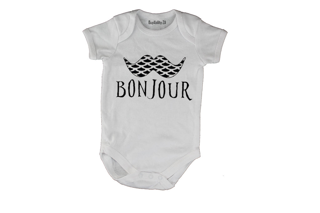 Bonjour - Mustache - Baby Grow