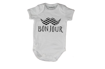 Bonjour - Mustache - Baby Grow