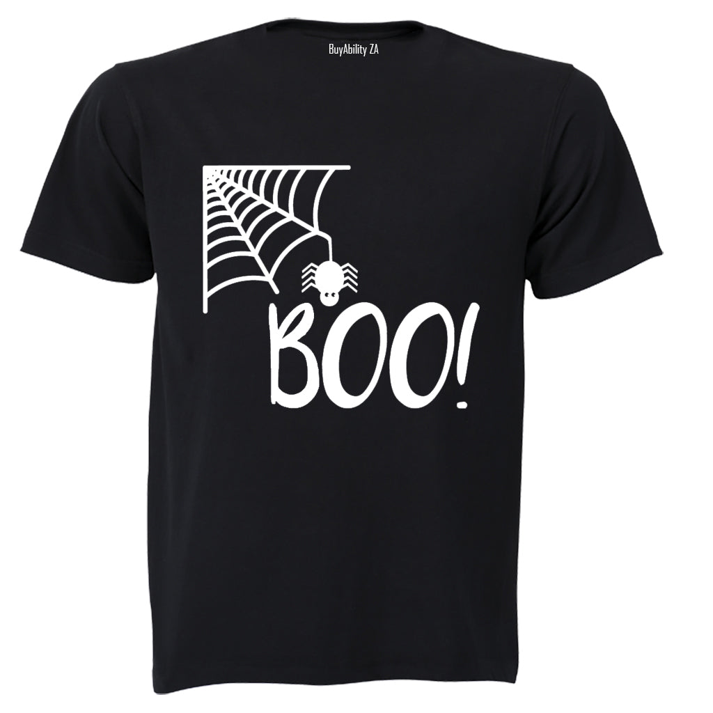 Boo! Spiderweb - Halloween - Kids T-Shirt