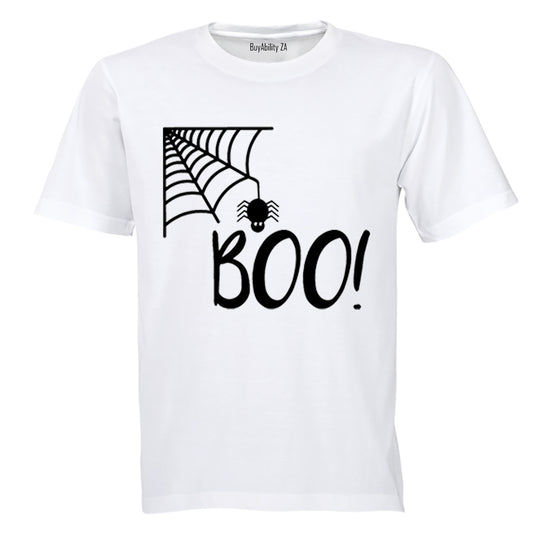 Boo! Spiderweb - Halloween - Kids T-Shirt